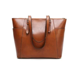 Stysion Large Capacity Women's Oil Wax Leather Handbag Tote Elegant & Spacious 1